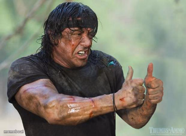 Thumbs Up Rambo - meme generator image preview