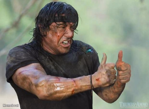 Thumbs Up Rambo - meme generator image preview
