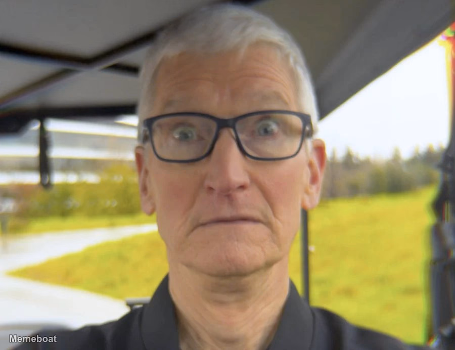 Tim Cook Distorted Face - meme generator image preview