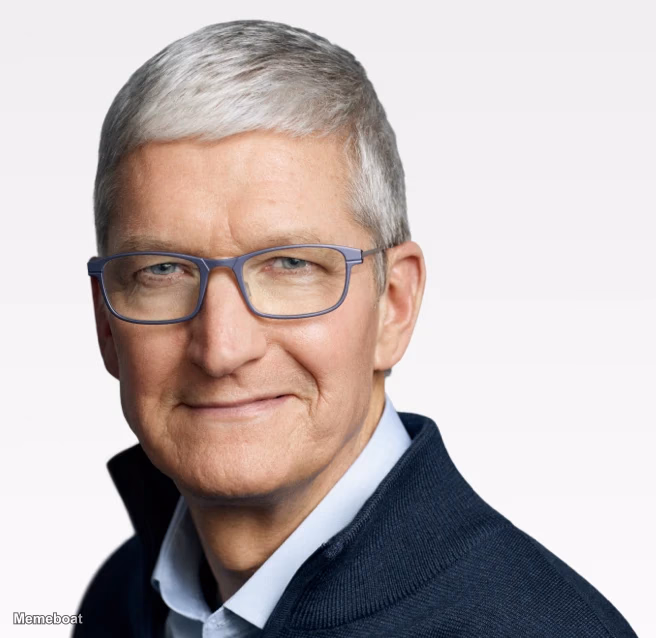 Tim Cook stare / aurafarming - meme generator image preview