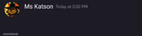 TimeZone:Ms Katson Discord Comment