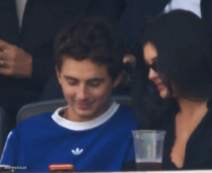 Timothée Chalamet and Kylie Jenner at FIFA World Cup - meme generator image preview