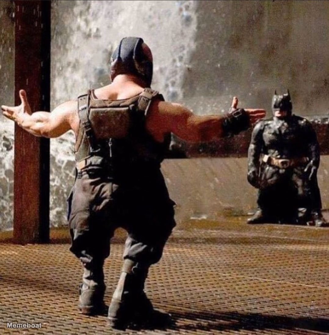 Tiny Bane vs. Tiny Batman - meme generator image preview