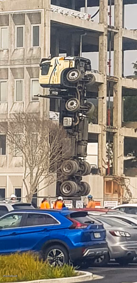 Tipped Crane Truck - meme generator image preview