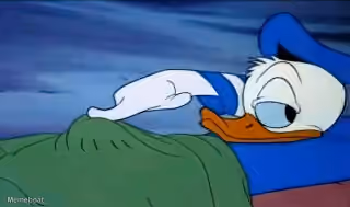 Tired Donald Duck