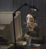 Tired Guy Typing