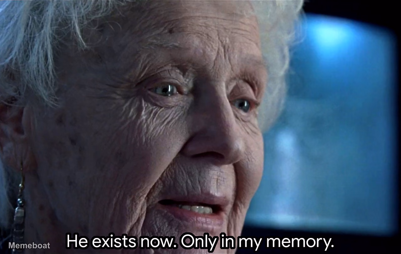Titanic "He Exists Now. Only in My Memory." - meme generator image preview