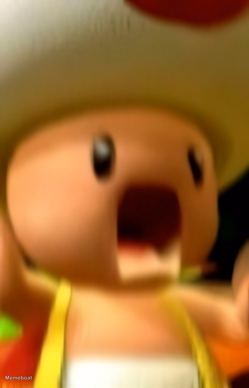 Toad Shocked Reaction - meme generator image preview