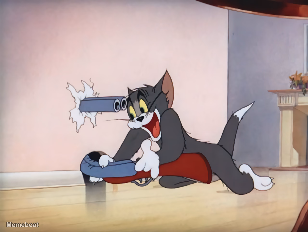Tom and Jerry: Backfired Shotgun - meme generator image preview