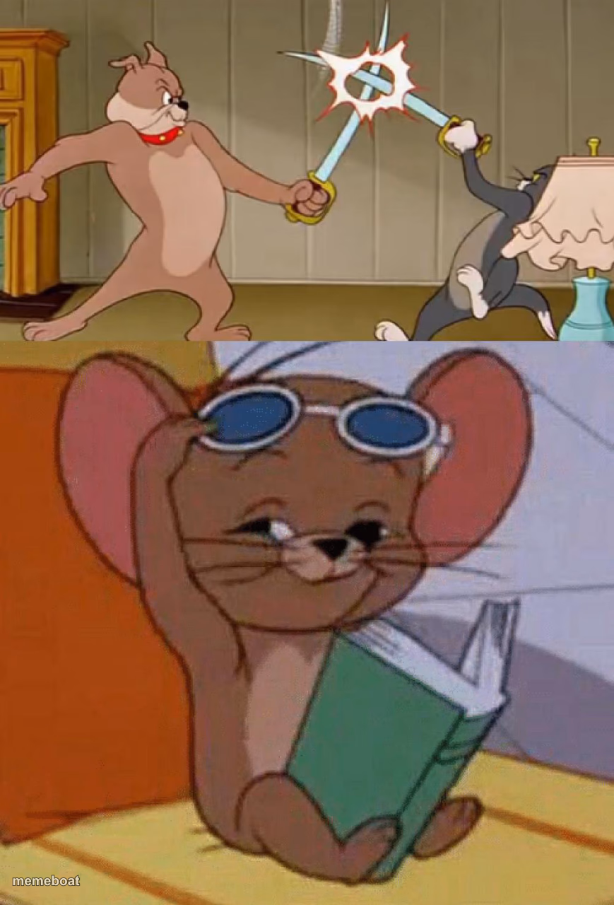 Tom and Jerry Swordfight - meme generator image preview