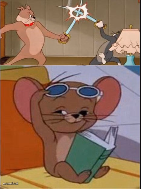 Tom and Spike fighting - meme generator image preview