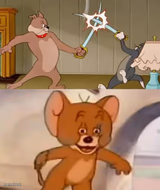 Tom and Spike fighting