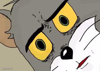 Tom Cat Scared Reaction