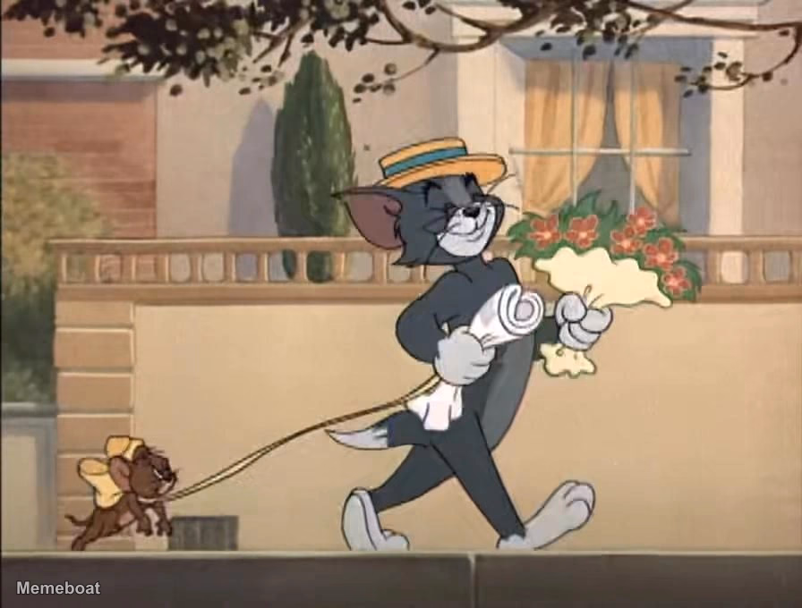 Tom Dragging Jerry - meme generator image preview