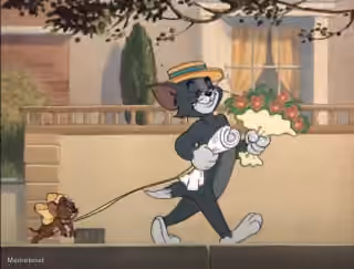 Tom Dragging Jerry