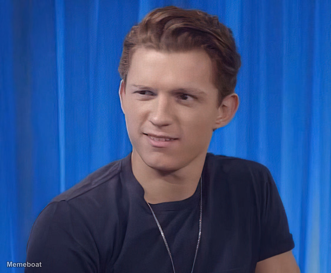 Tom Holland Looking Away - meme generator image preview