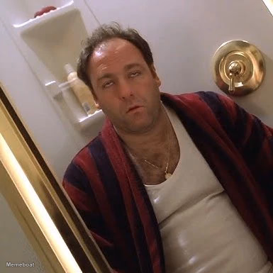 Tony Soprano Has Panic Attack in Shower - meme generator image preview