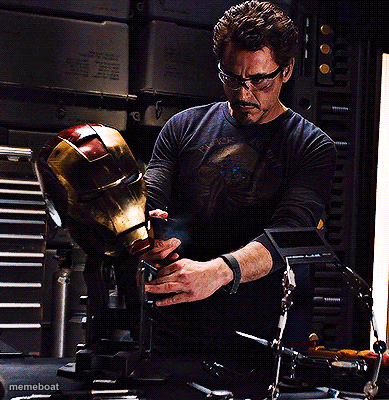 Tony Stark welding helmet - meme generator image preview