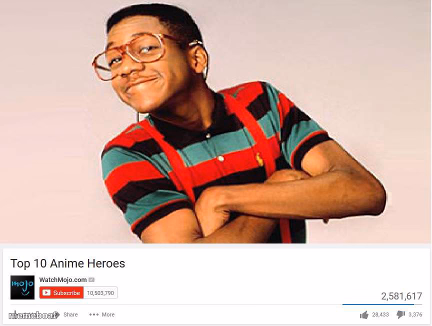 Top 10 anime heroes - meme generator image preview