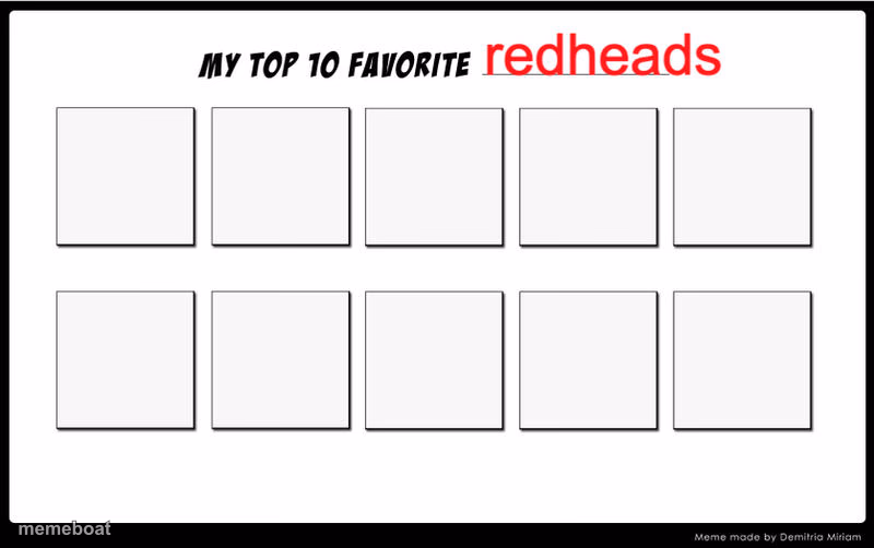 top 10 favorite redheads - meme generator image preview