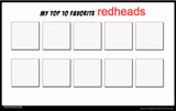 top 10 favorite redheads