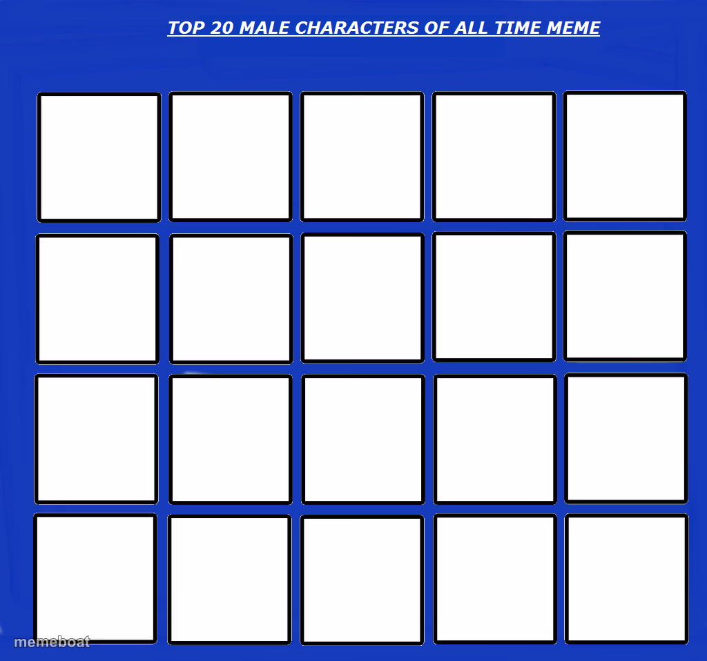 top 20 male characters of all time - meme generator image preview