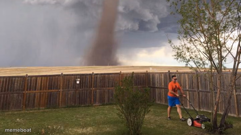 Tornado Lawn Mower - meme generator image preview