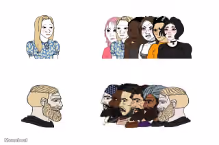 Trad Girl vs Yes Chad Group