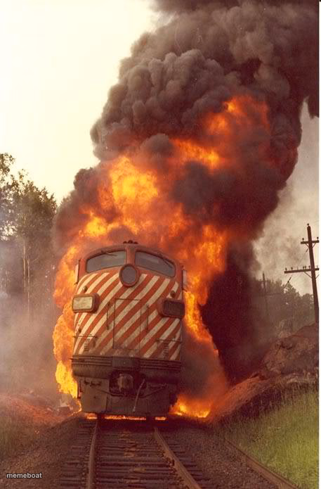 Train Fire - meme generator image preview
