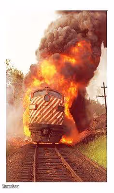 Train on Fire