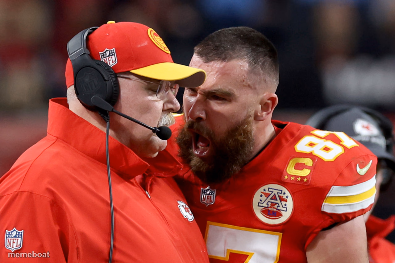 Travis Kelce Andy Reid - meme generator image preview
