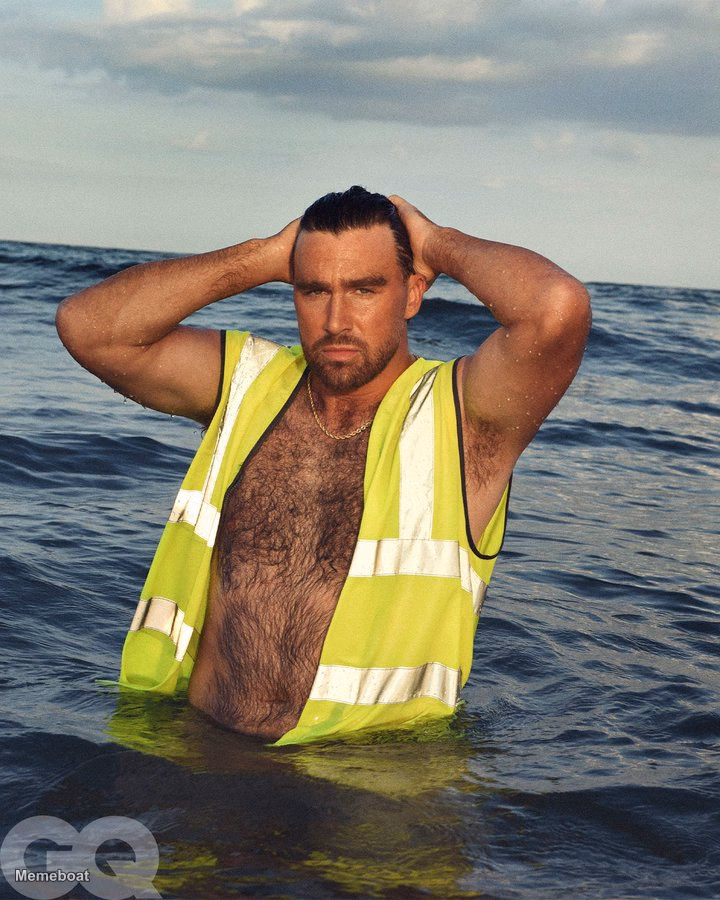 Travis Kelce Safety Vest - meme generator image preview