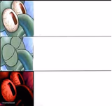 triggered Squidward sleep