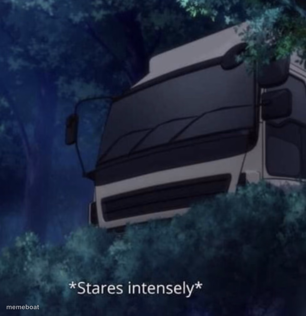 Truck kun staring - meme generator image preview