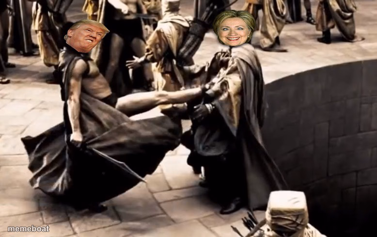 Trump & Hillary Sparta - meme generator image preview