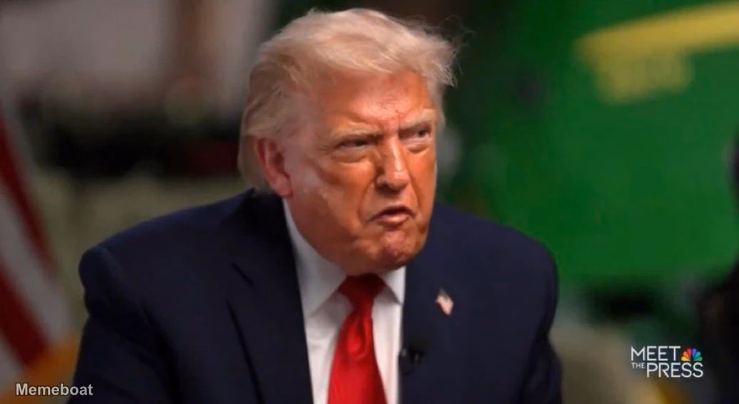 Trump Angry Face in an Interview - meme generator image preview