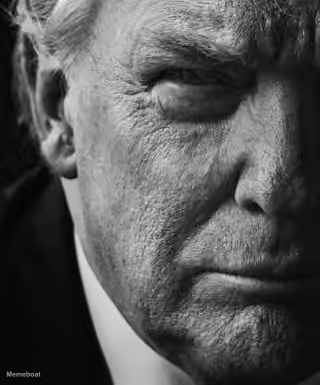 Trump Dramatic Closeup Face Shot