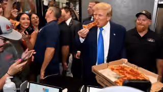 Trump Eating Pizza