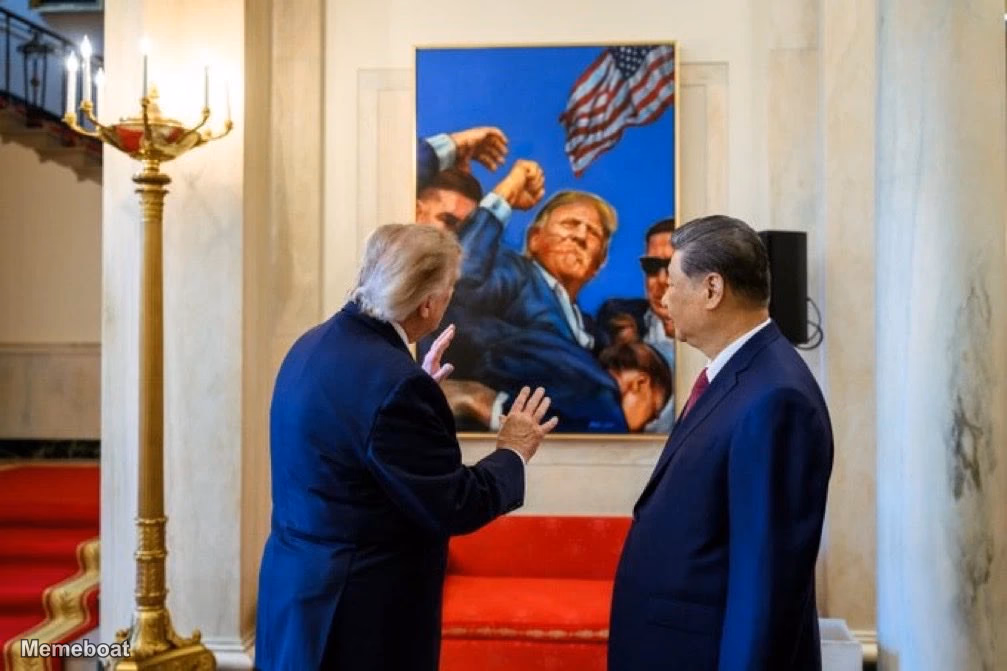 Trump explaining to Xi - meme generator image preview