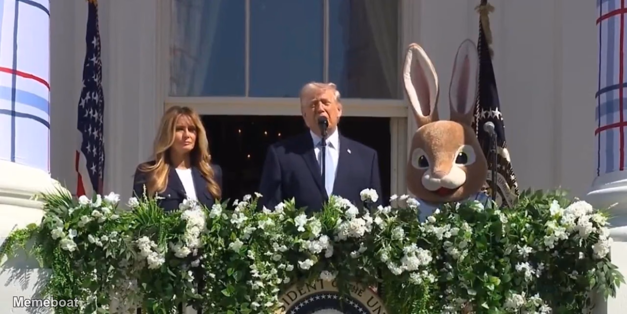 Trump, Melania, Easter Bunny - meme generator image preview
