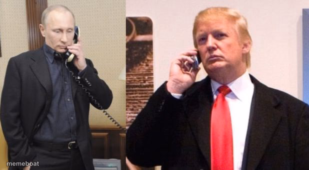 Trump Putin phone call - meme generator image preview