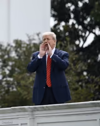 Trump Shouting from the Roof