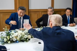 Trump Showing a Document to Xi Jinping