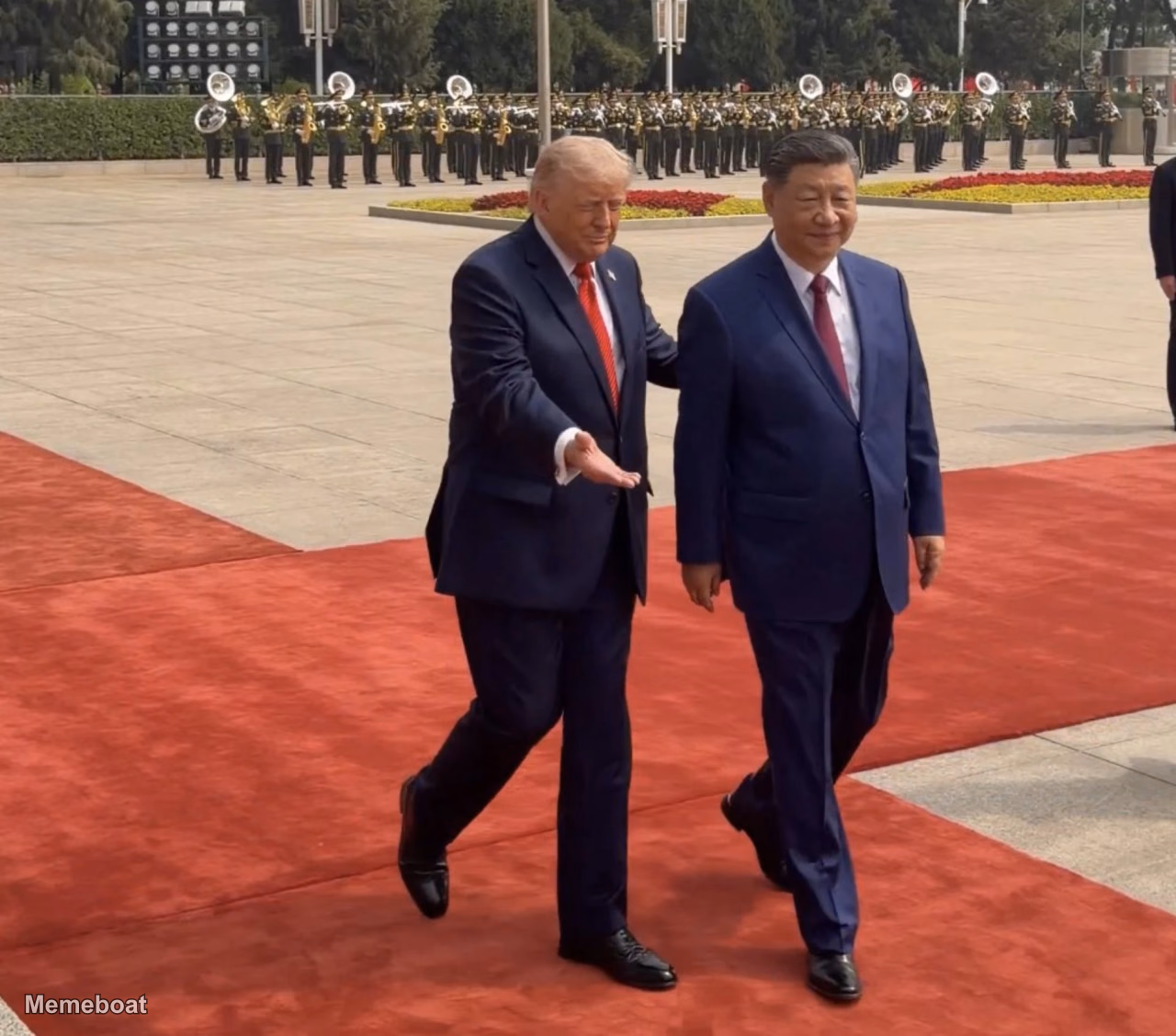 Trump Shows Xi Jinping the Way - meme generator image preview