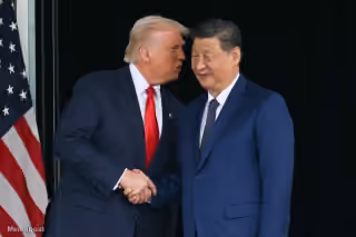 Trump Whispering to Xi Jinping