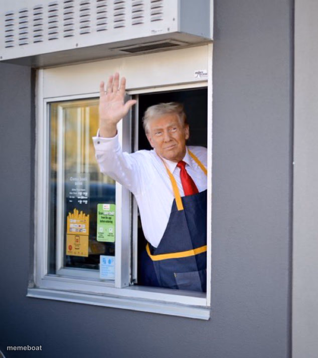 Trump working at McDonald’s - meme generator image preview