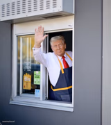 Trump working at McDonald’s