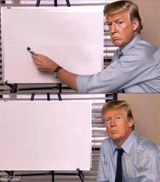Trump writing on chart