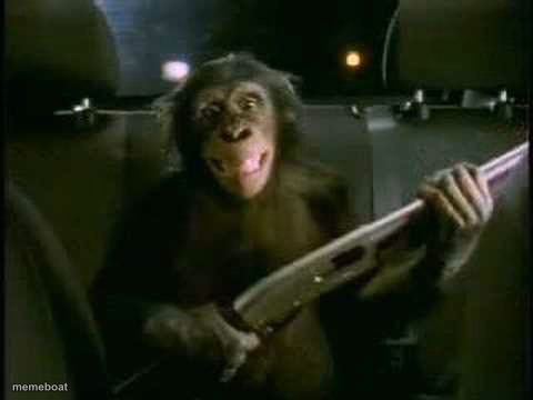 Trunk Monkey with gun - meme generator image preview