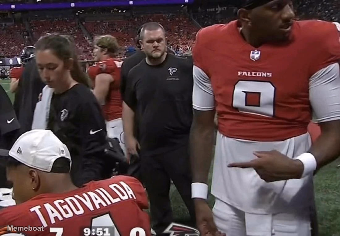 Tua Tagovailoa-Michael Penix Jr pointing meme - NFL - meme generator image preview